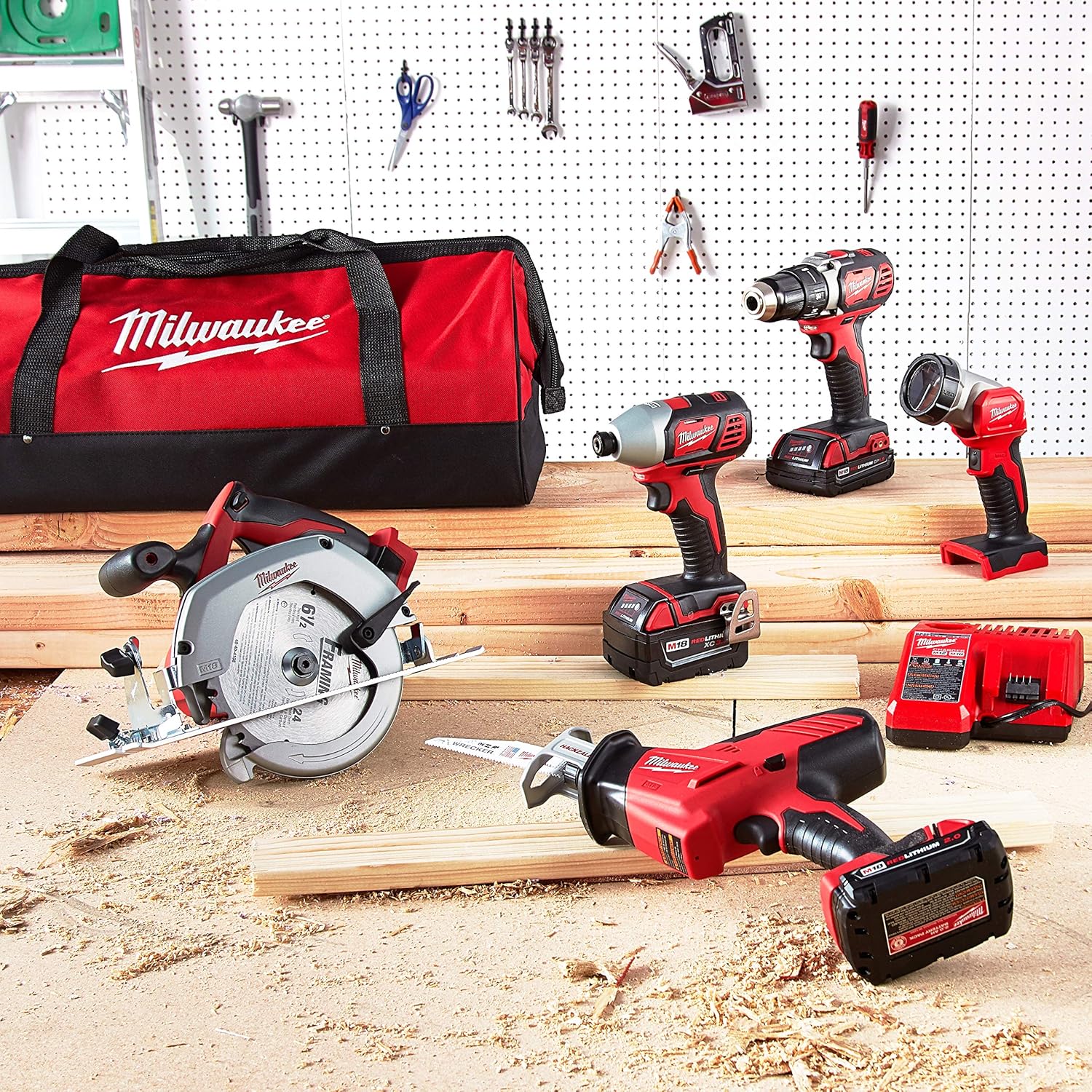 Milwaukee 2695-25CX M18 18-Volt Lithium-Ion Cordless Combo Tool Kit (5-Tool)